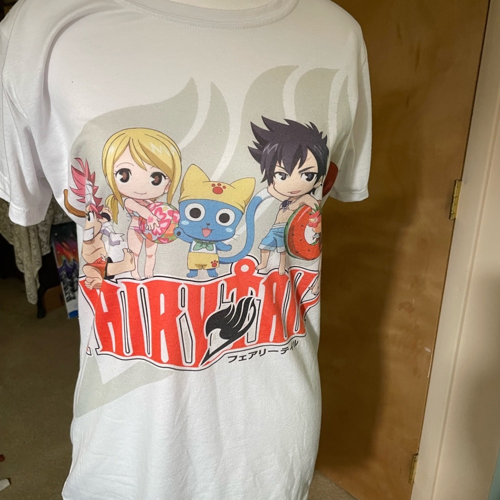 FAIRYTALE  Anime Graphic T-Shirt - White